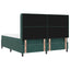 Box spring seng med madras Mørkegrøn 180 x 200 cm Fløjl