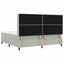 Box spring seng med madras Lysegrå 200 x 200 cm Fløjl