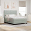 Box spring seng med hovedgærde Lysegrå 140 x 190 cm Fløjl