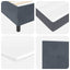 Box spring seng med hovedgærde Mørkegrå 140 x 190 cm Fløjl
