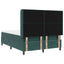 Box spring seng med hovedgærde Mørkegrøn 140 x 190 cm Fløjl