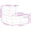 Box spring seng med hovedgærde Blå 140 x 200 cm Fløjl