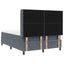 Box spring seng med hovedgærde Mørkegrå 160 x 200 cm Fløjl