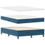 Box spring seng med hovedgærde Blå 160 x 200 cm Fløjl