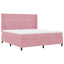 Box spring seng med hovedgærde Lyserød 180 x 200 cm Fløjl