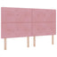 Box spring seng med hovedgærde Lyserød 180 x 200 cm Fløjl