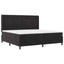 Box spring seng med hovedgærde Sort 200 x 200 cm Fløjl