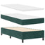 Box spring seng med hovedgærde Mørkegrøn 90 x 190 cm Fløjl