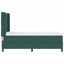 Box spring seng med hovedgærde Mørkegrøn 90 x 200 cm Fløjl