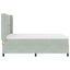 Box spring seng med hovedgærde Lysegrå 140 x 190 cm Fløjl