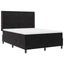 Box spring seng med hovedgærde Sort 140 x 200 cm Fløjl