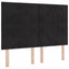 Box spring seng med hovedgærde Sort 160 x 200 cm Fløjl