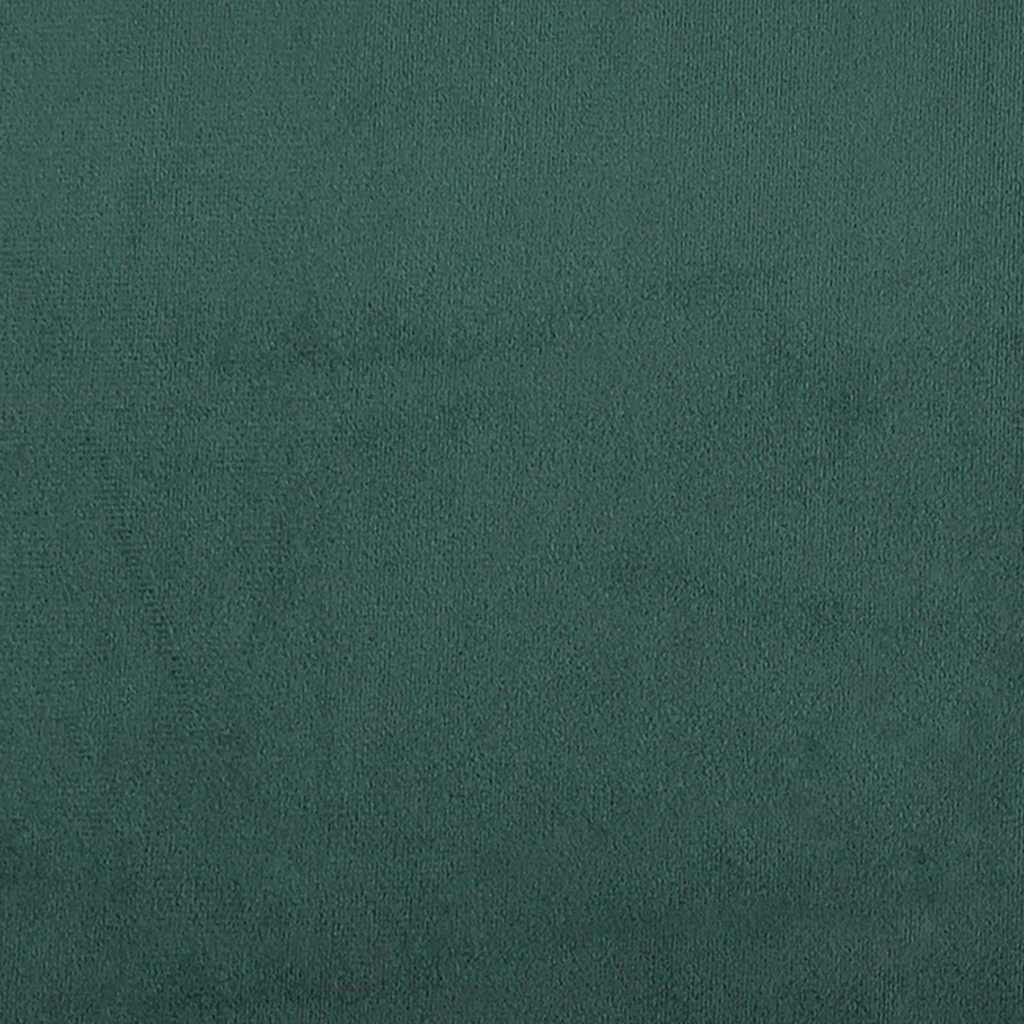 Box spring seng med hovedgærde Mørkegrøn 160 x 200 cm Fløjl