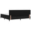 Box spring seng med LED-lysstrimler Sort 200 x 200 cm Stof