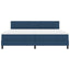 Box spring seng med madras med LED Blå 200 x 200 cm Stof