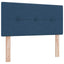 Box spring seng med pude med hovedgærde Blå 80 x 200 cm Stof