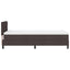Box spring seng med LED-lysstrimler Mørk Brun 100 x 200 cm Stof