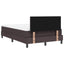 Box spring seng med LED-lysstrimler Mørk Brun 120 x 190 cm Stof