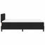 Box spring seng med LED-lysstrimler Sort 120 x 200 cm Stof
