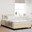 Box spring seng med LED-lysstrimler Creme 120 x 200 cm Stof