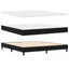Box spring seng med LED-lysstrimler Sort 180 x 200 cm Stof