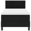 Box spring seng med LED-lysstrimler Sort 80 x 200 cm Stof