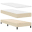 Box spring seng med LED-lysstrimler Creme 80 x 200 cm Stof
