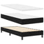 Box spring seng med pude med hovedgærde Sort 90 x 190 cm Stof