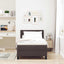 Box spring seng med LED-lysstrimler Mørk Brun 90 x 190 cm Stof