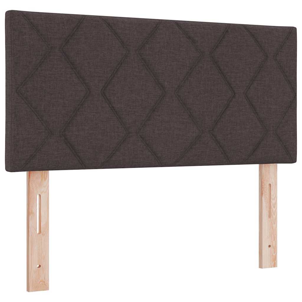 Box spring seng med pude Mørk Brun 90 x 200 cm Stof