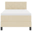 Box spring seng med LED-lysstrimler Creme 90 x 200 cm Stof