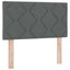 Box spring seng med LED-lysstrimler Mørkegrå 120 x 190 cm Stof