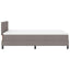 Box spring seng med LED-lysstrimler Gråbrun 120 x 200 cm Stof