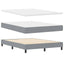 Box spring seng med madras med LED Lysegrå 140 x 200 cm Stof