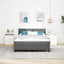 Box spring seng med LED-lysstrimler Mørkegrå 160 x 200 cm Stof