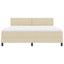 Box spring seng med LED-lysstrimler Creme 180 x 200 cm Stof
