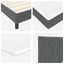 Box spring seng med LED-lysstrimler Mørkegrå 200 x 200 cm Stof