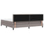 Box spring seng med pude Gråbrun 200 x 200 cm Stof
