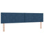Box spring seng med pude med hovedgærde Blå 200 x 200 cm Stof