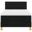 LED Box Spring Bed med LED-lysstrimler Sort 80 x 200 cm Stof