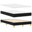 LED Box Spring Bed med LED-lysstrimler Sort 120 x 190 cm Stof
