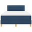 LED Box Spring Bed med hovedgærde Blå 120 x 190 cm Stof