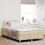LED Box Spring Bed med LED-lysstrimler Creme 120 x 200 cm Stof