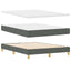 LED Box Spring Bed med hovedgærde Mørkegrå 140 x 200 cm Stof