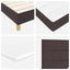 LED Box Spring Bed med hovedgærde Mørk Brun 160 x 200 cm Stof