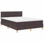 LED Box Spring Bed med hovedgærde Mørk Brun 160 x 200 cm Stof