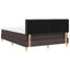LED Box Spring Bed med hovedgærde Mørk Brun 160 x 200 cm Stof