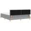 LED Box Spring Bed med pude Lysegrå 180 x 200 cm Stof