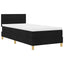 LED Box Spring Bed med LED-lysstrimler Sort 80 x 200 cm Stof