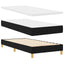 LED Box Spring Bed med LED-lysstrimler Sort 80 x 200 cm Stof